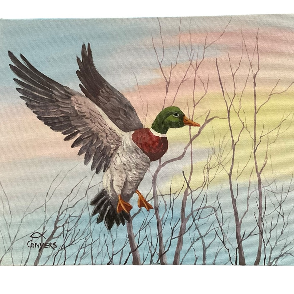 PEGGY CONYERS Canvas Print “MALLARD” Signed 2001 NWOT